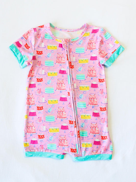 Cloud Shorty Layette - Happiest Day Purple