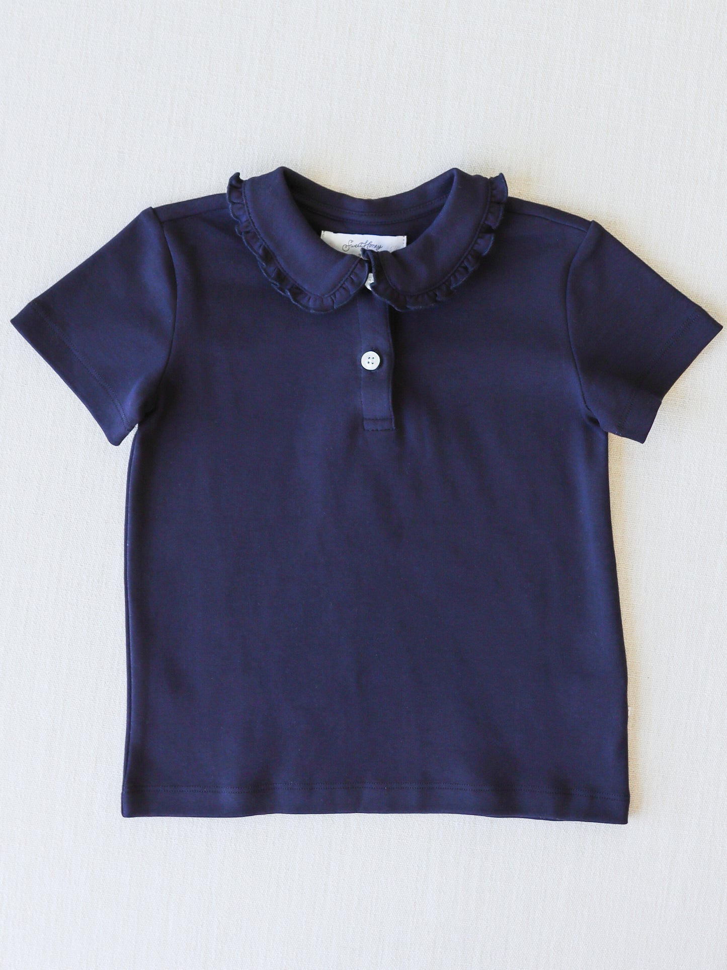 Ruffled Polo Shirt - Night Sky