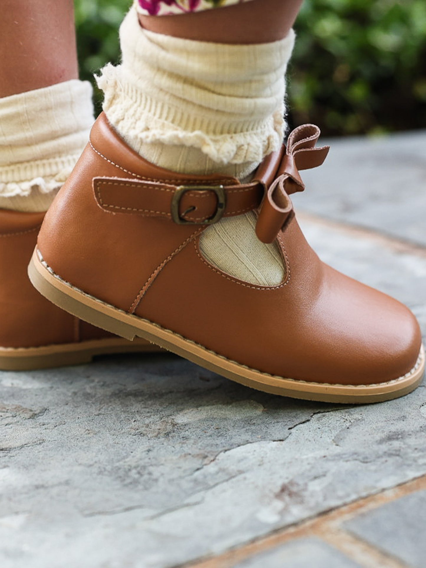 Buckle Strap Ankle Boot - Brown