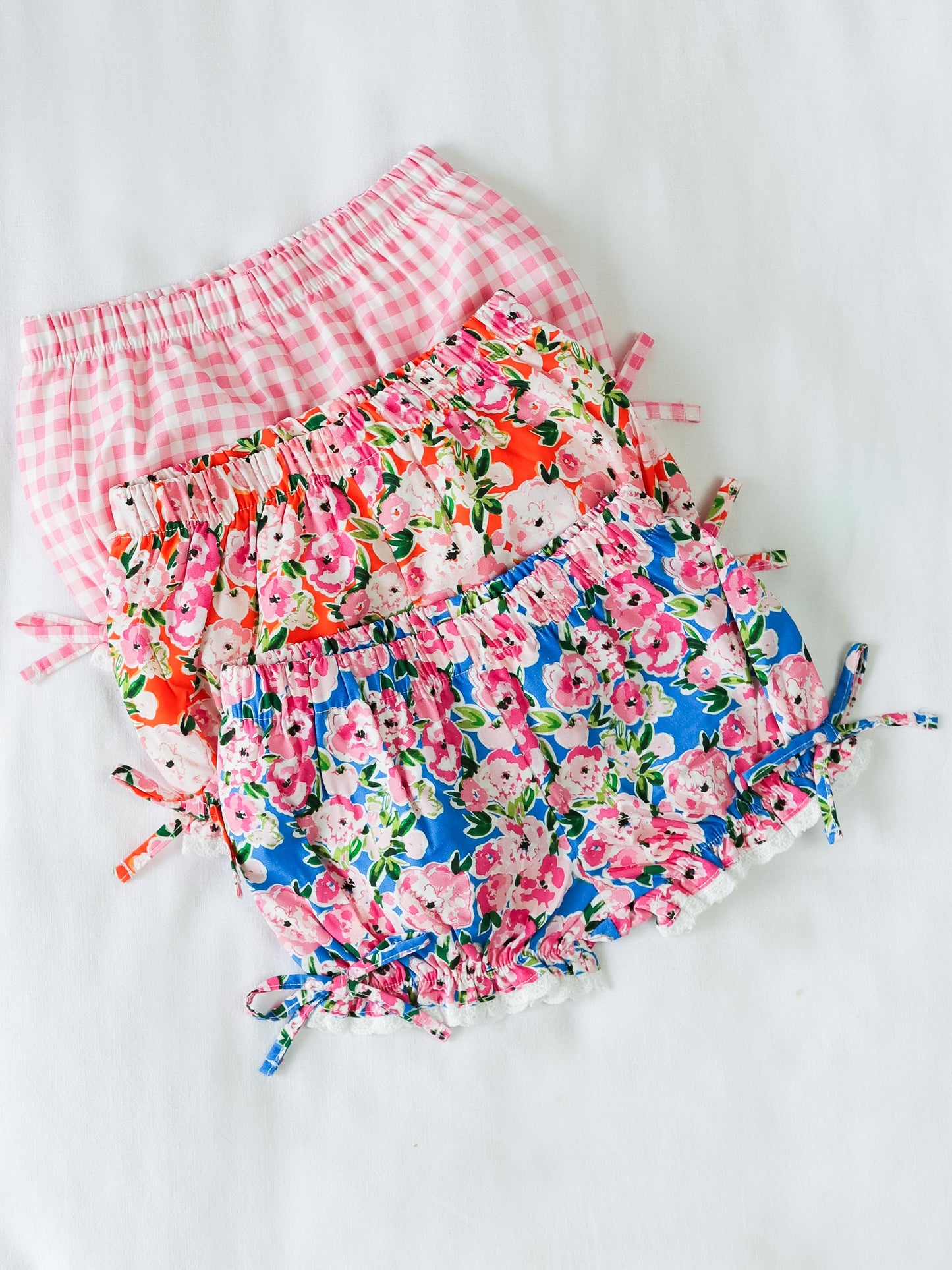 3 Pack Bloomers - Poppies and Check