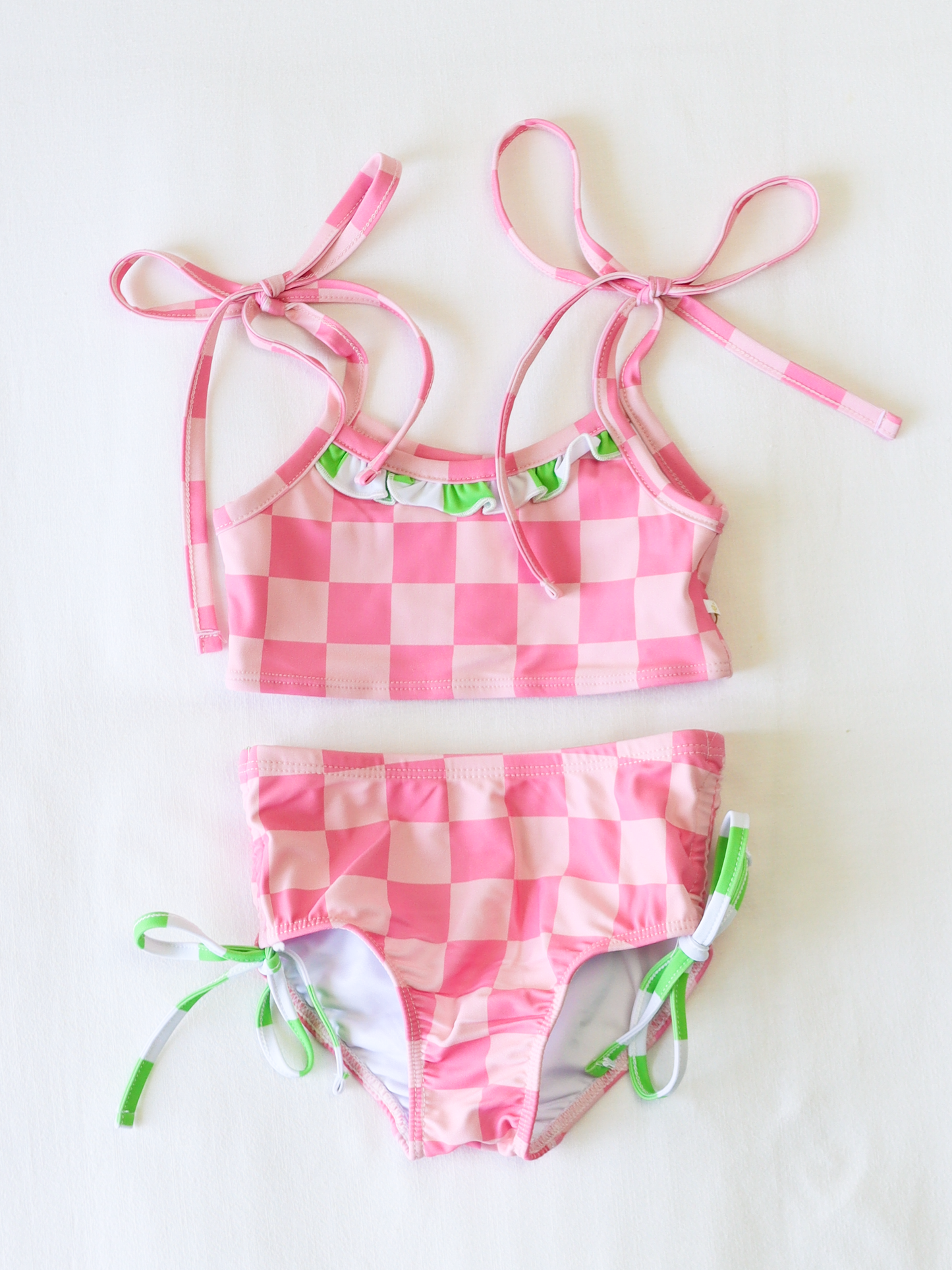 Meg Tankini - Dusty Checkered Pinks