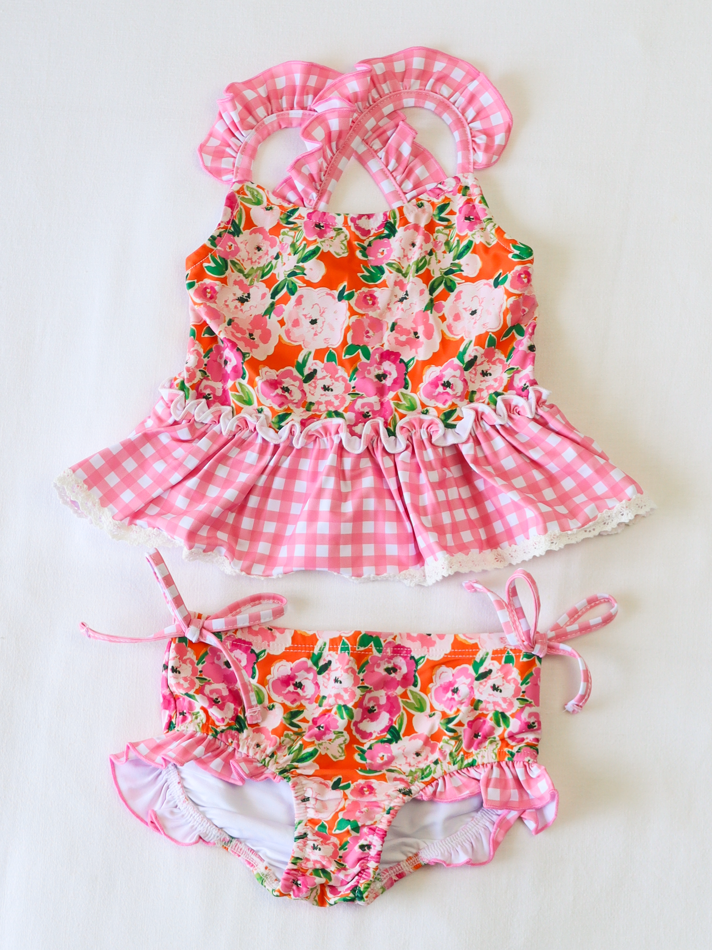 Maddi Tankini - Glowing Pink Flowers
