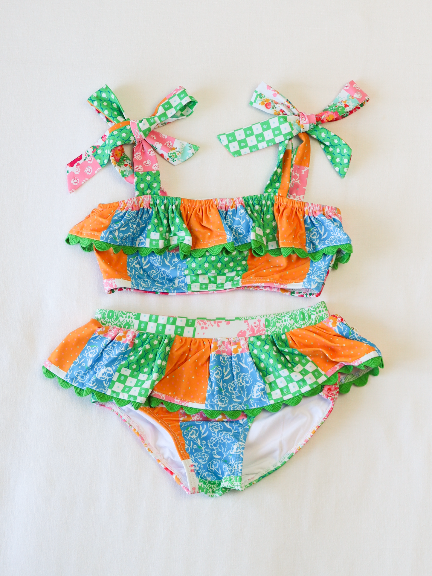 Minnie Skirted Bikini - Floral Patchwork