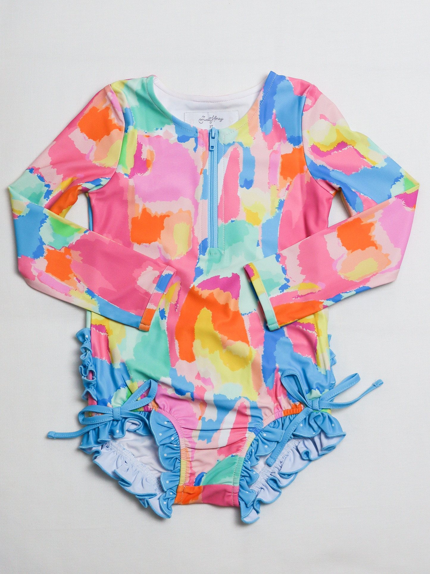 Solid Rash Guard - Rainbow Splash