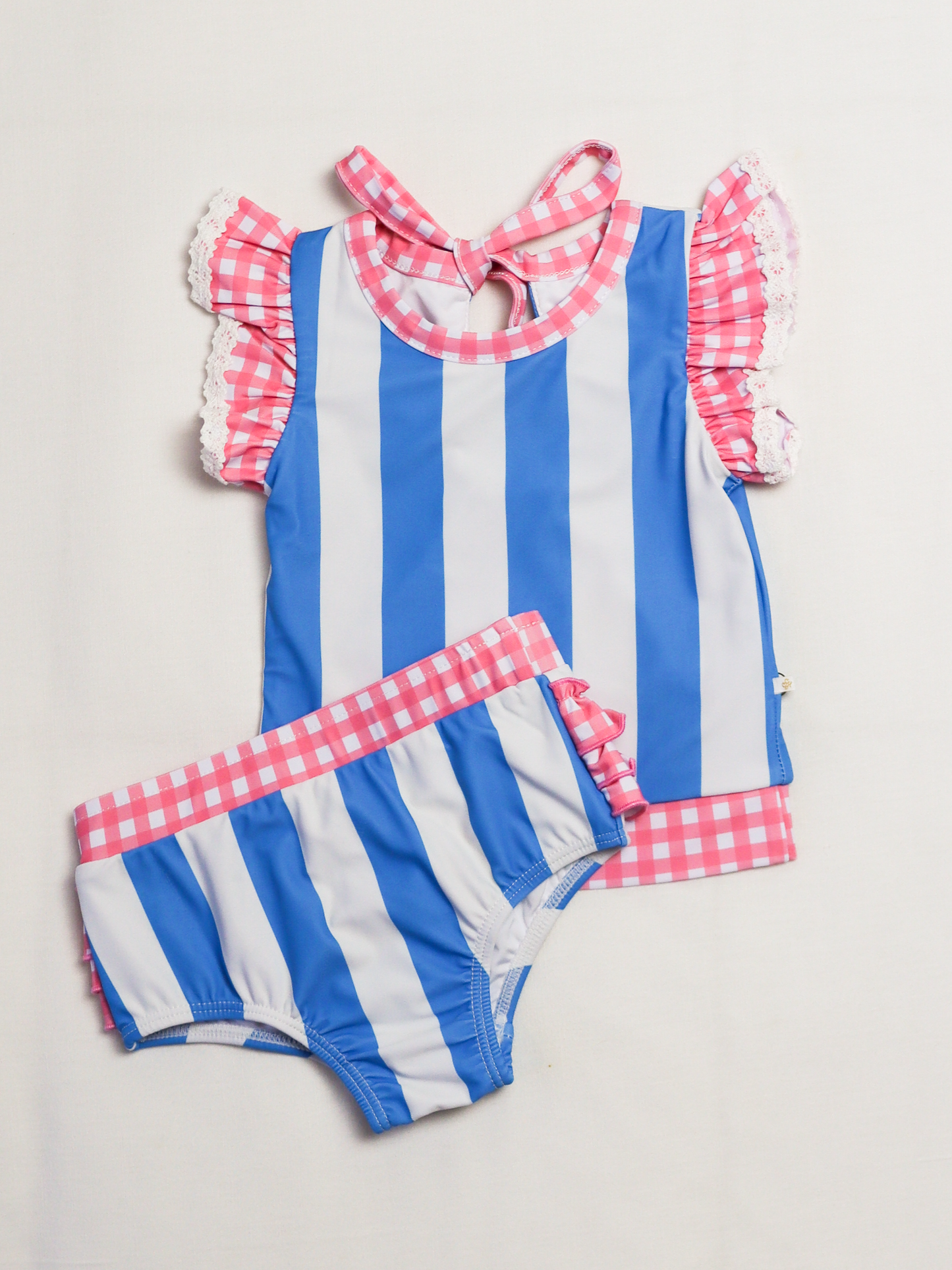 Miki Rash Guard - Beachy Blue Stripes