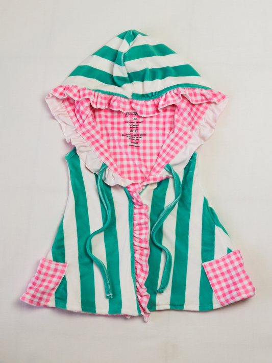 Terry Cover Up - Sea Green Stripe