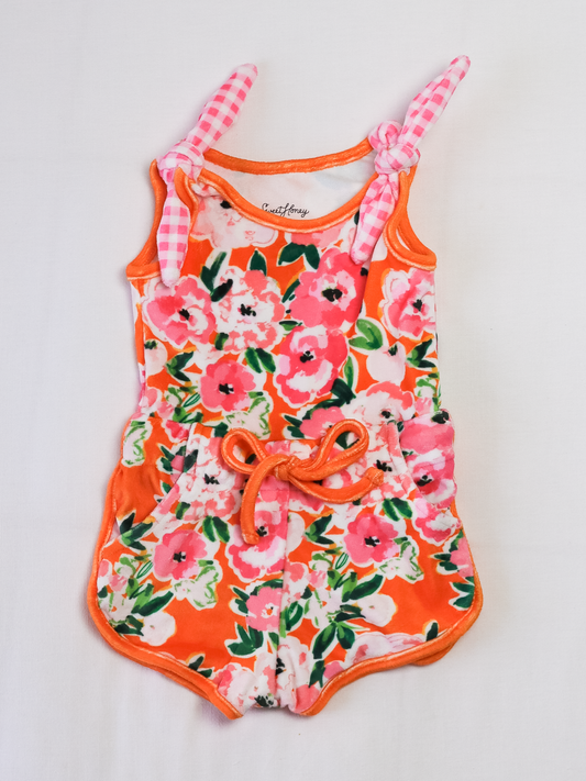 Tiffany Romper - Glowing Pink Flowers