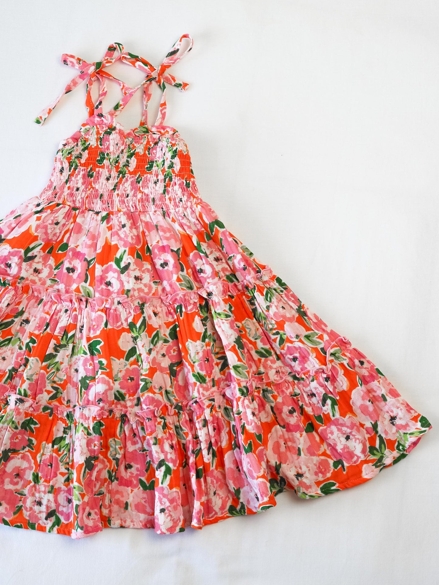Beach Dress - Glowing Pink Flowers