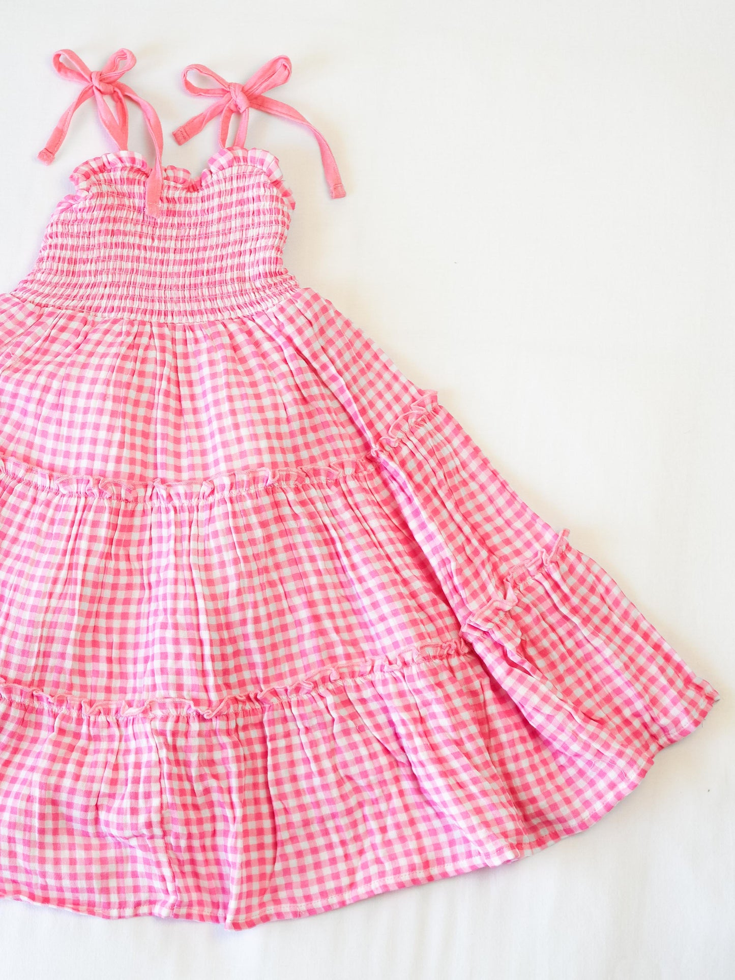 Beach Dress - Pink Check