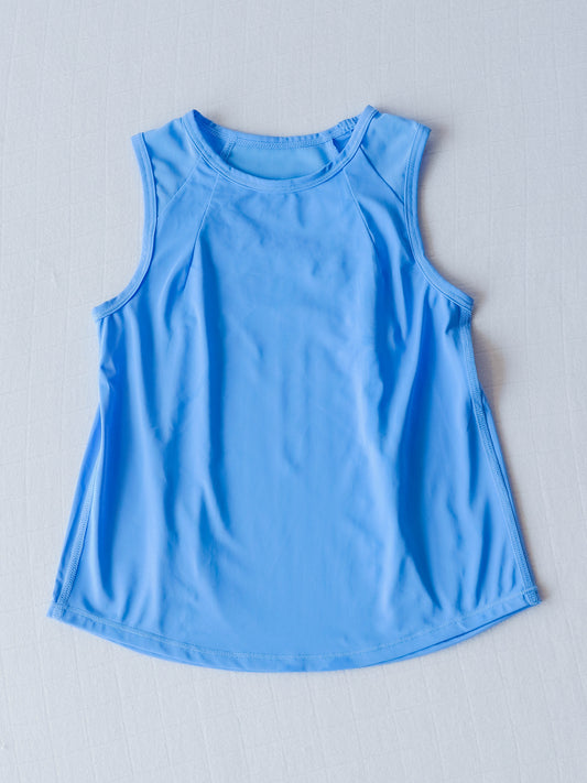 Pleated Tank Top - Blue