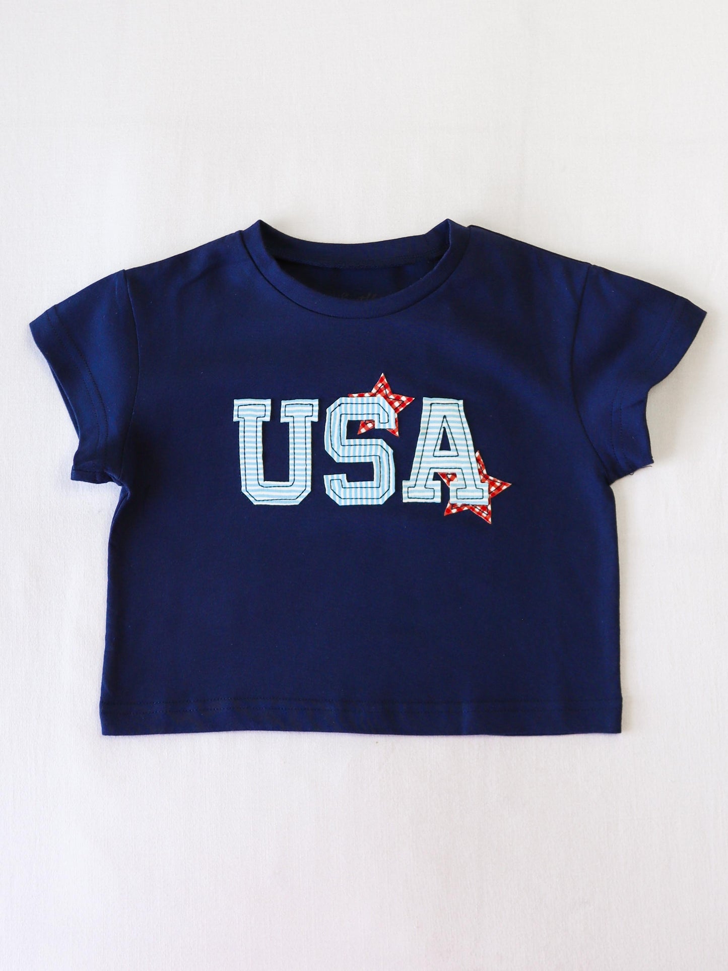 Applique Tee - Navy USA Stars