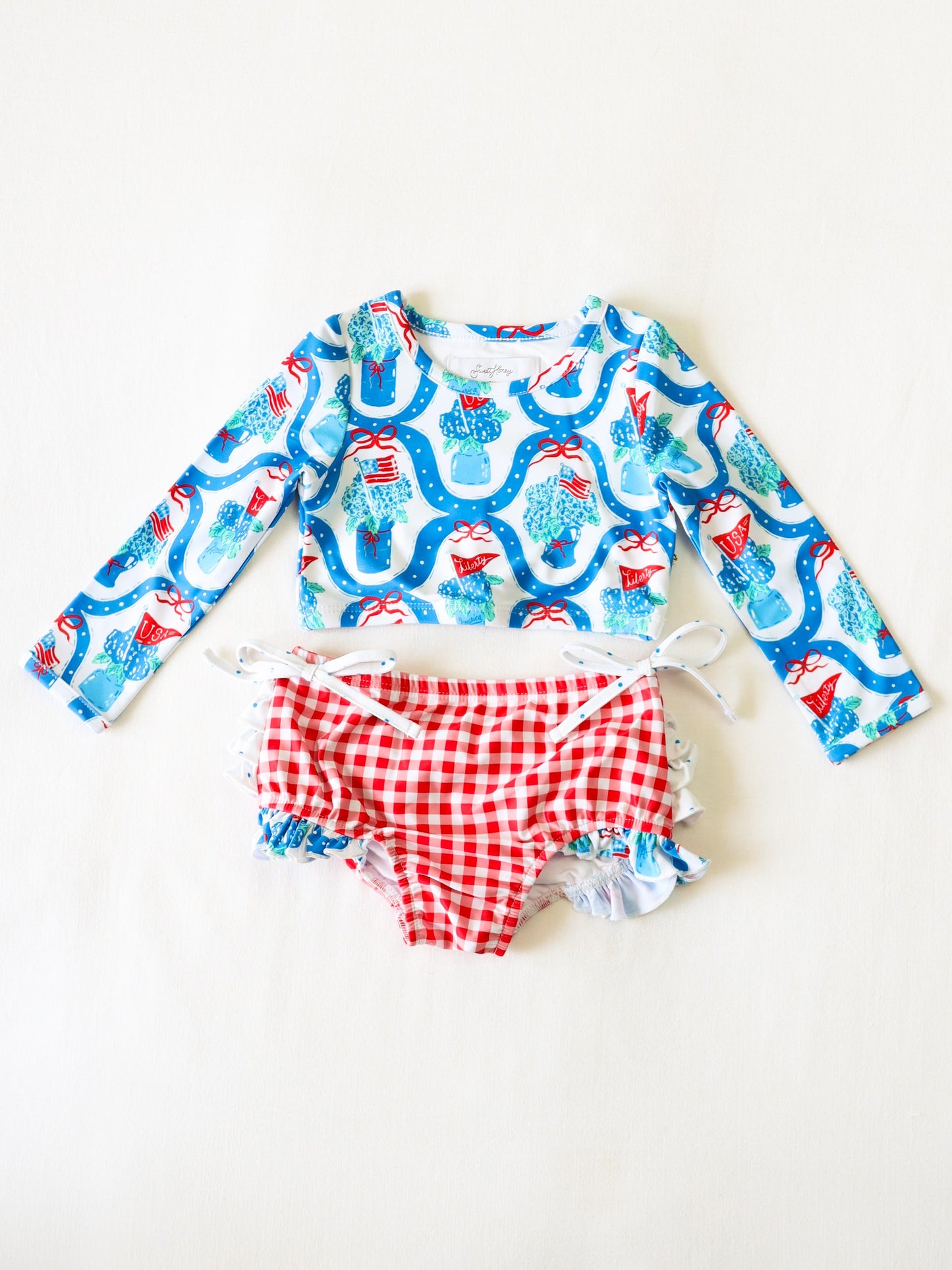 Micah Crop Rash Guard - Star Spangled Banner