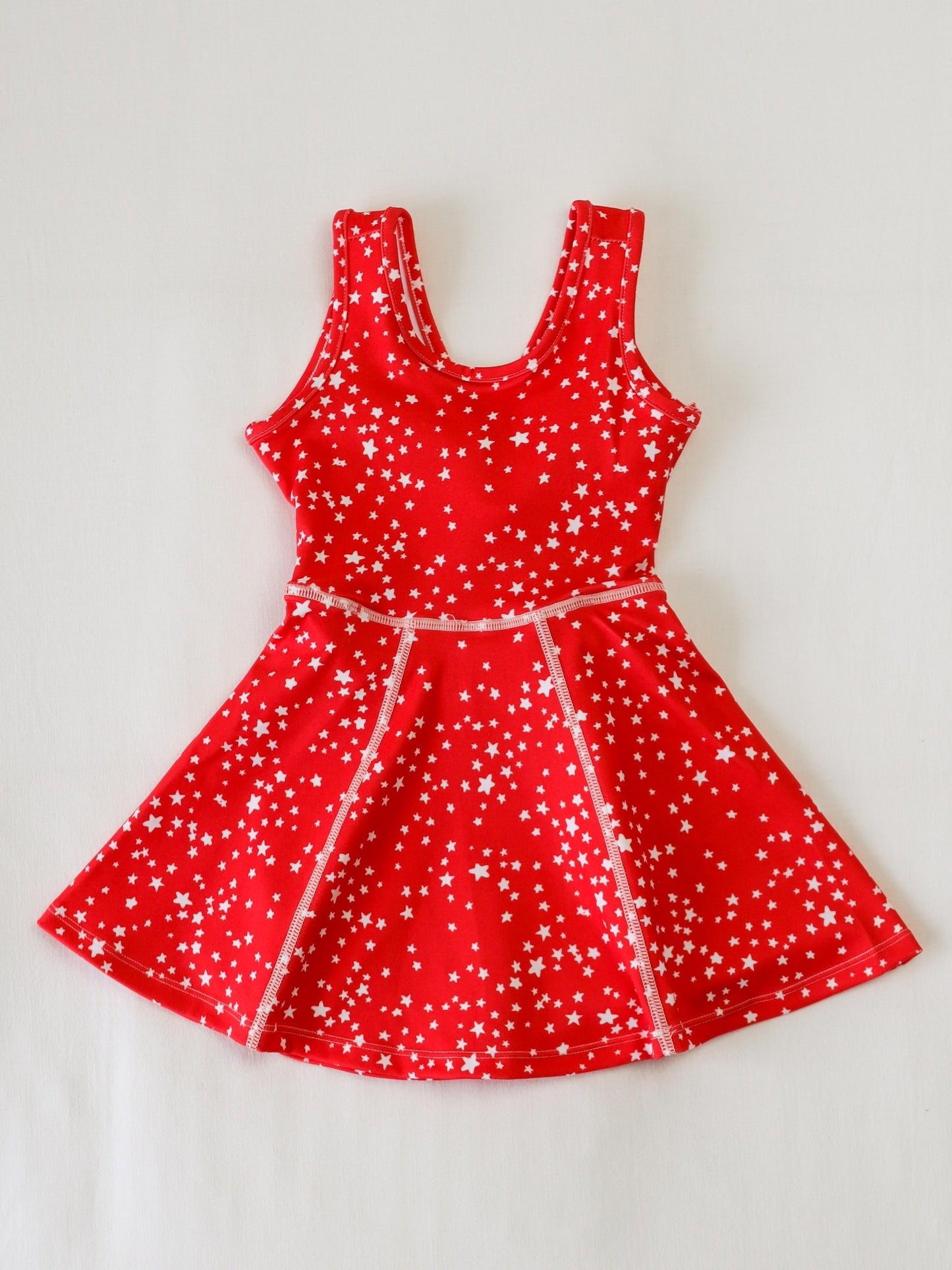 Tennis Dress - Red Stars (Size Down)