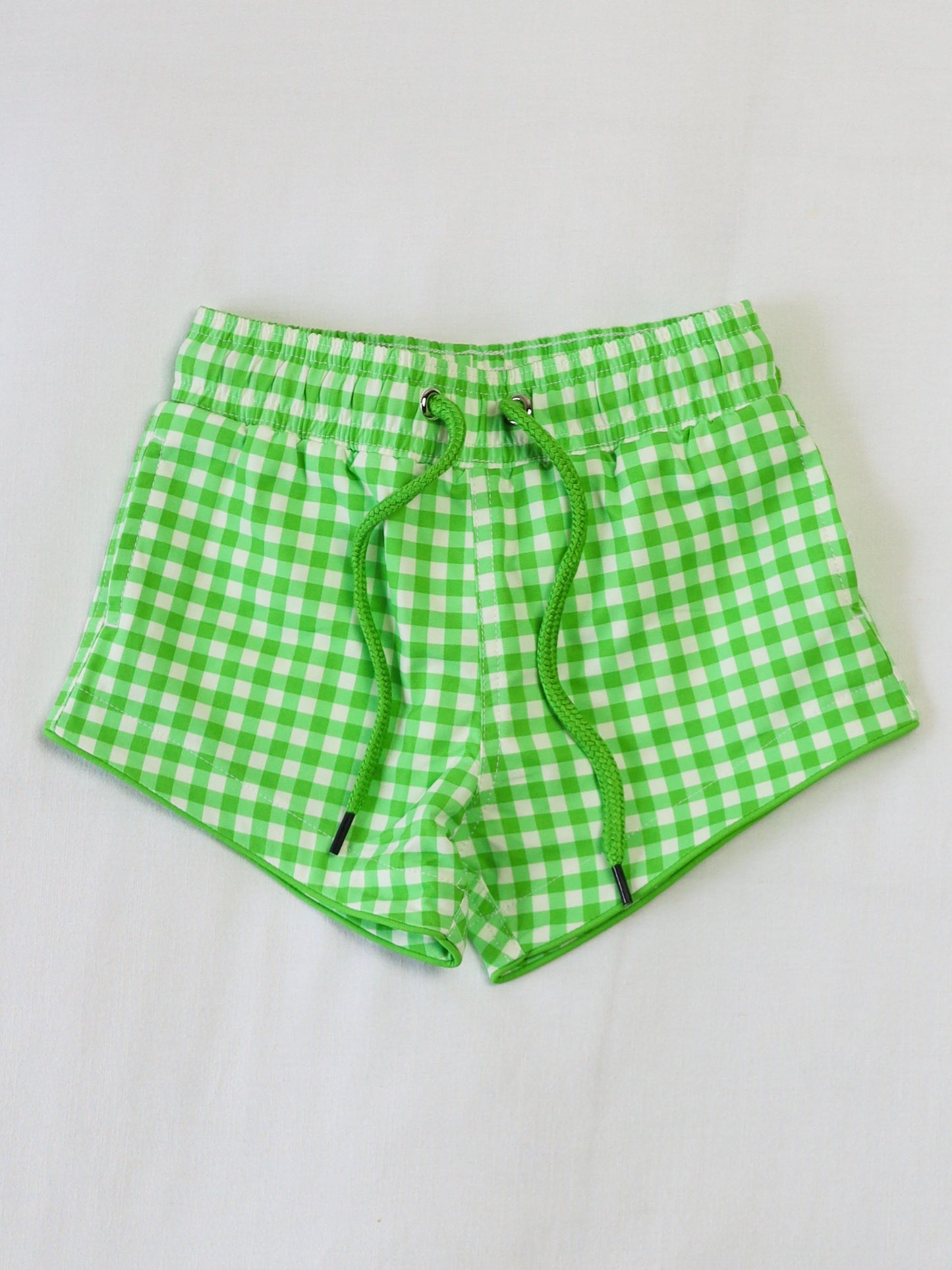 Boy's Swim Trunks - Lemon Lime Check
