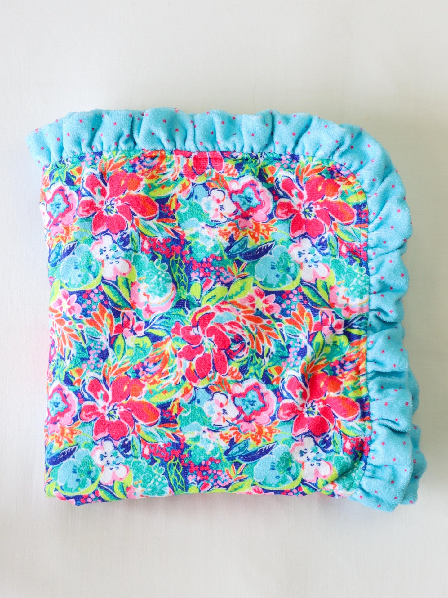 Ruffled Towel - Hawaiian Blooms
