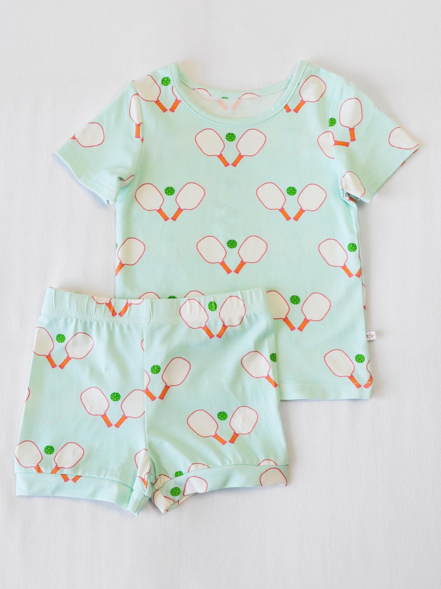 Cloud Fitted Short Set Pajamas - Pickleball