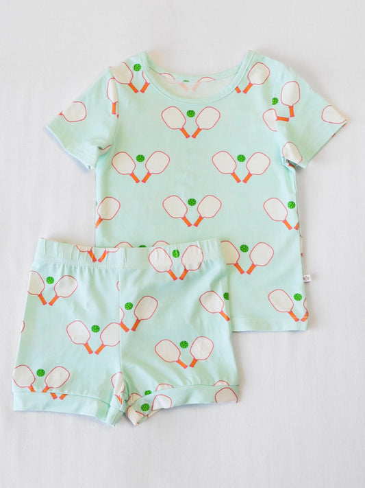 Cloud Fitted Short Set Pajamas - Pickleball