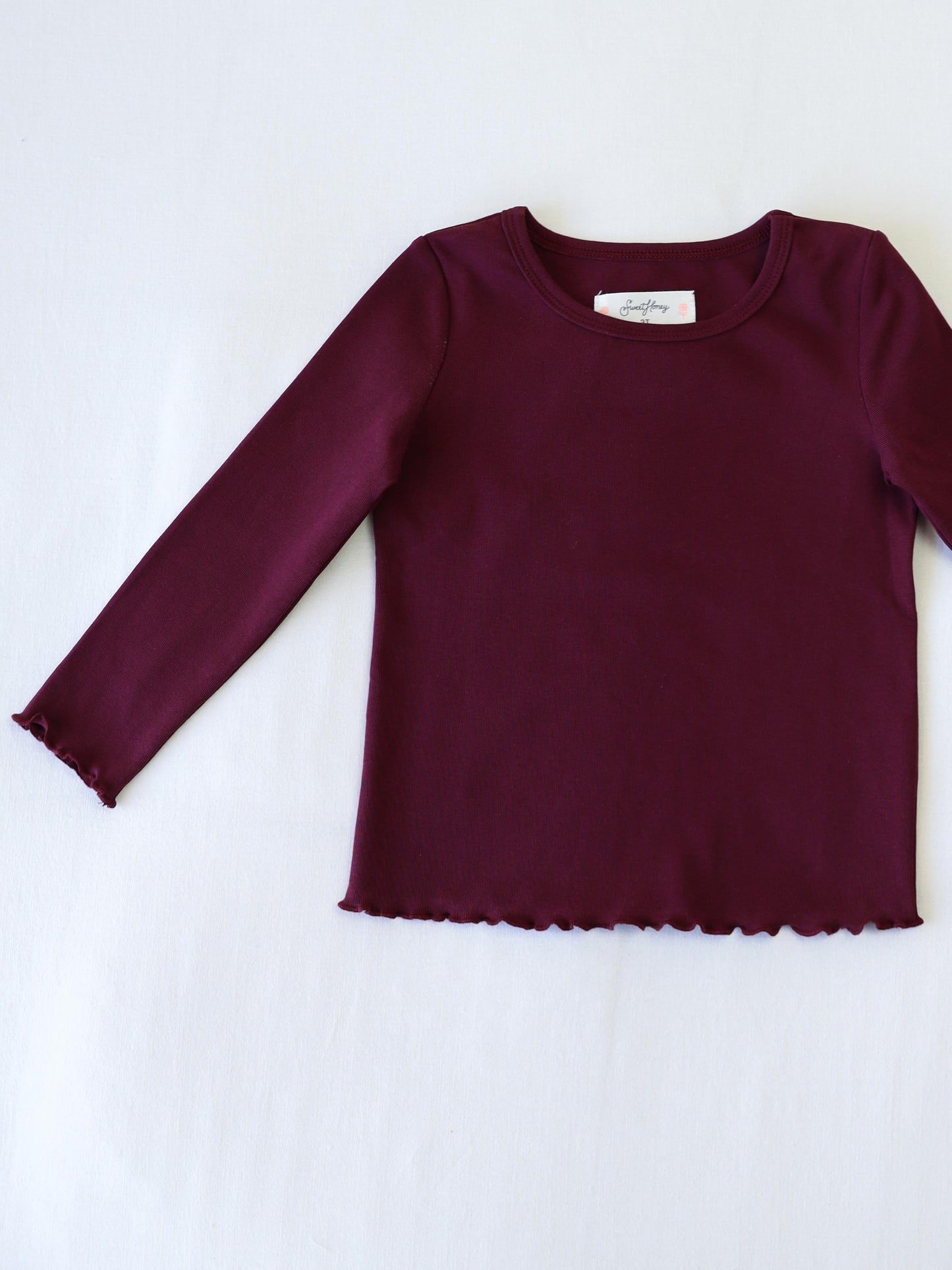 Frilled Sleeve Shirt - Solid Autumn Breeze