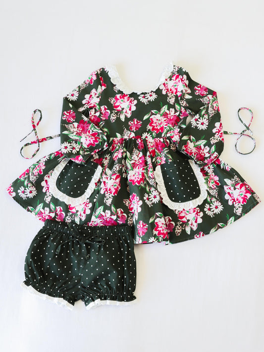 Ruffled Pocket Tunic Set - Thankful