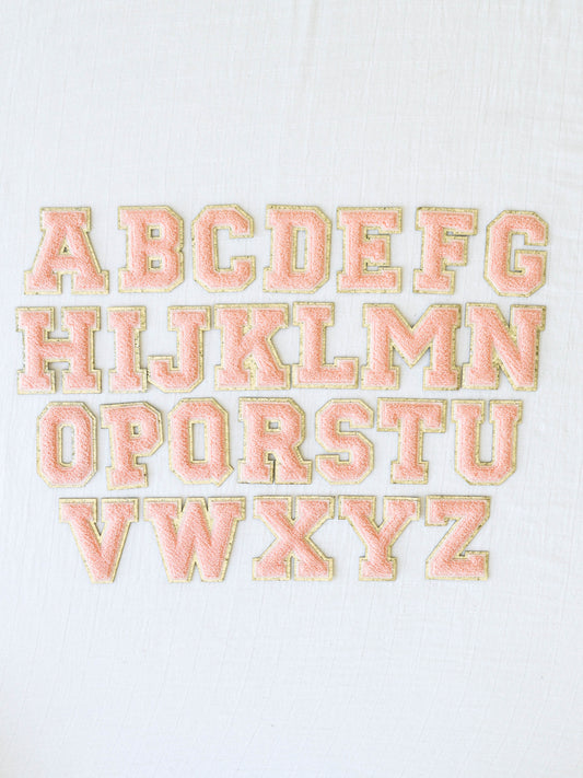 Letter Patch - Rose Peach