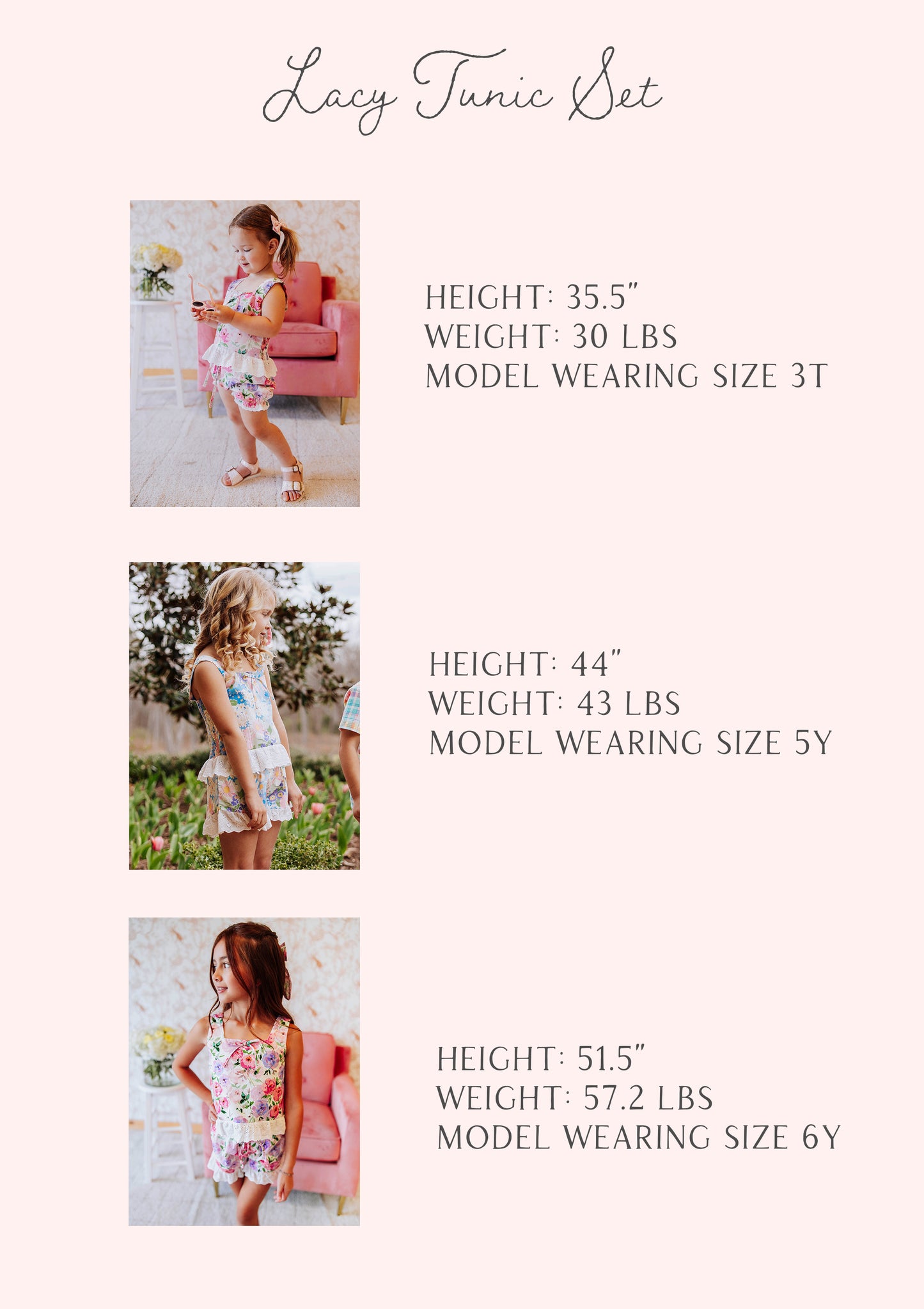 Lacy Tunic Set - Daisies and Blooms