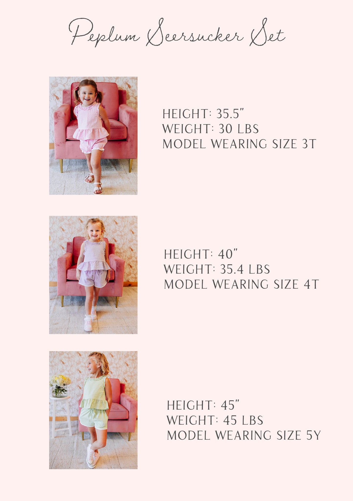 Peplum Seersucker Set - Soft Green