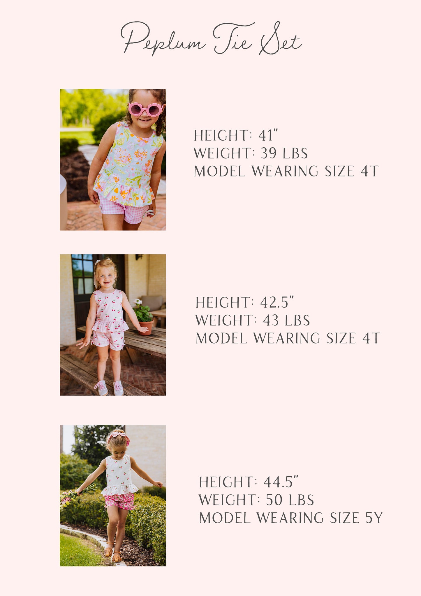 Peplum Tie Set - Love Bug