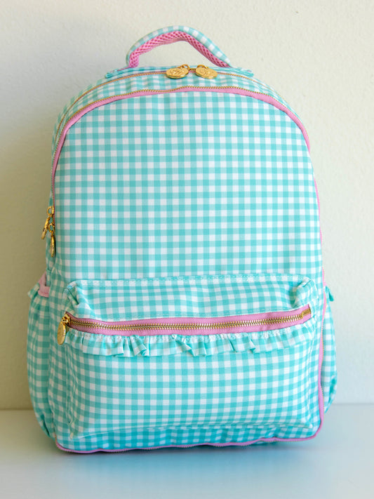 Ridley Backpack - Mint Gingham