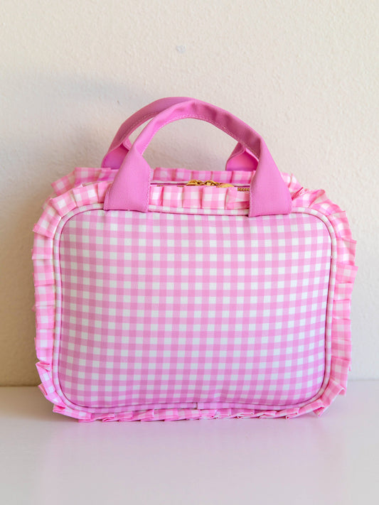 Ruffled Lunch Kit - Rosey Pink Gingham