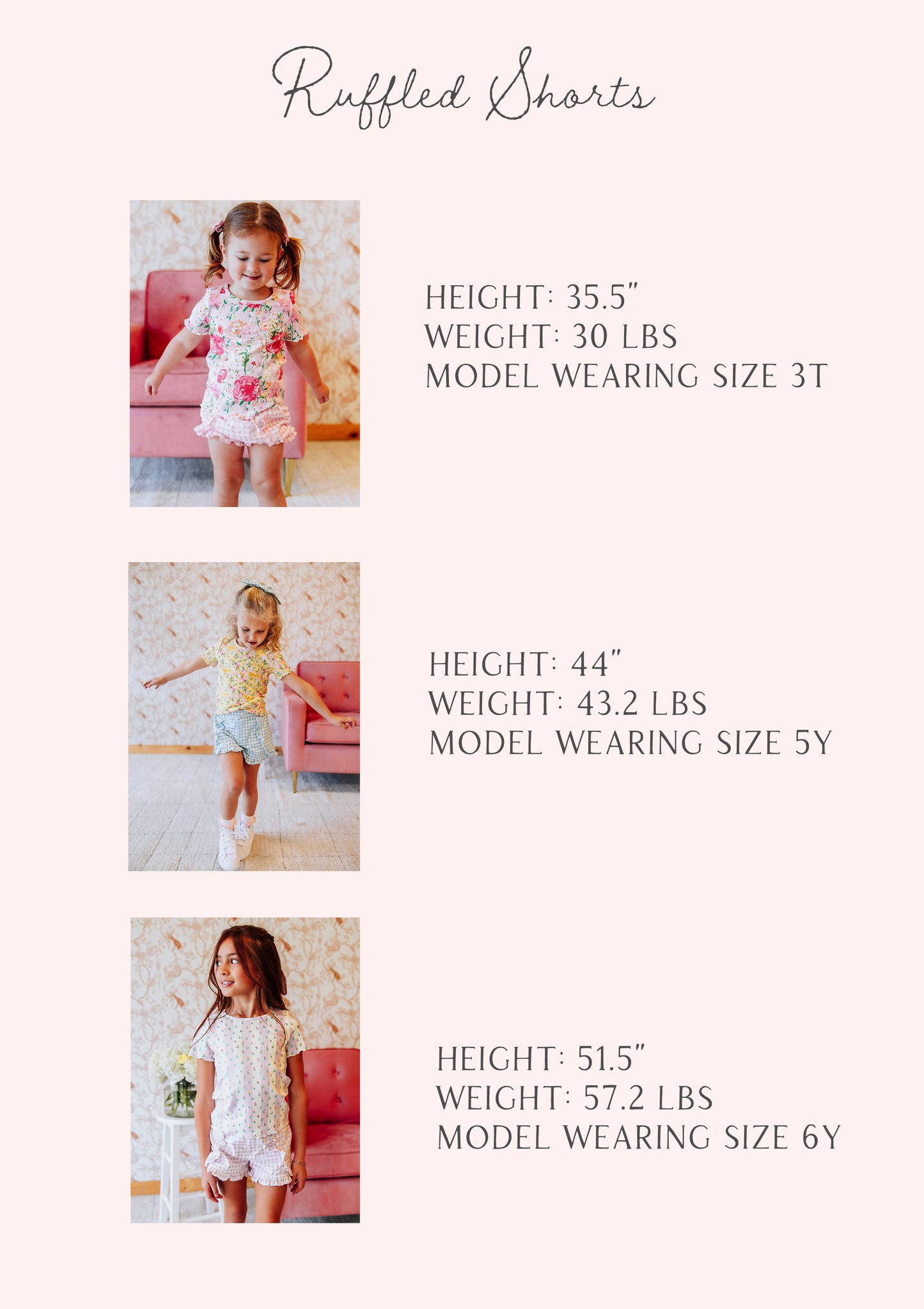 Ruffled Shorts - Pink Gingham