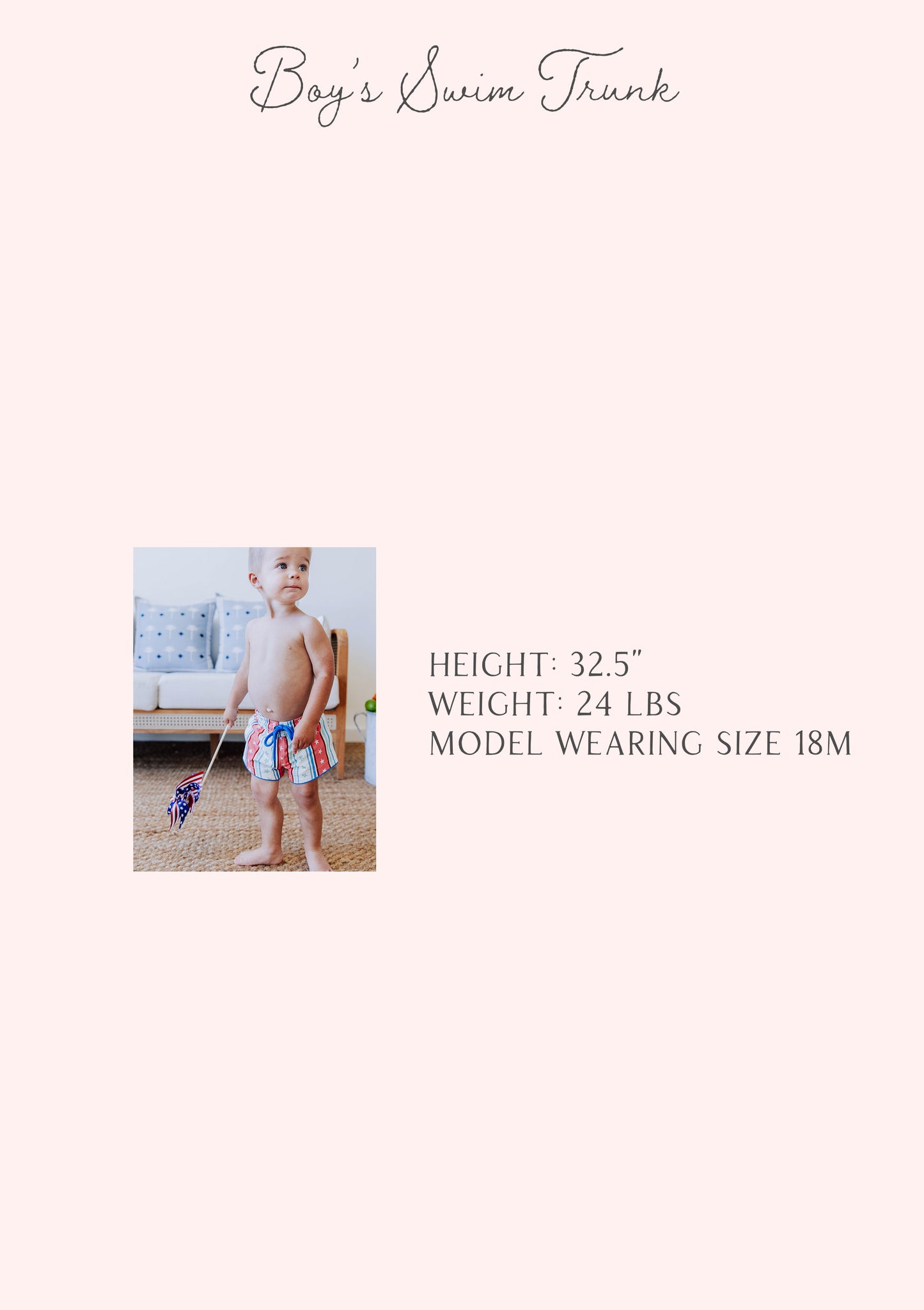 Boy's Swim Trunks - Bright American Stars