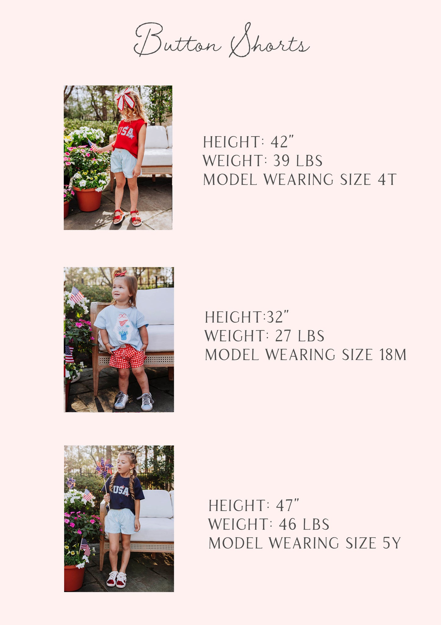 Button Shorts - Red White and Check