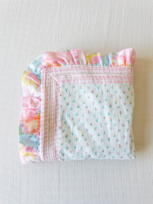 Keepsake Lace Swaddle - Cotton Candy