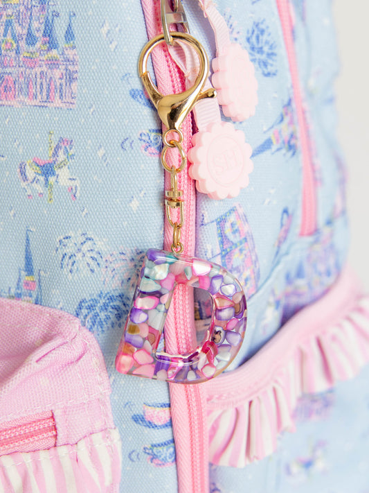 Letter Key Chain- Purple Pebbles