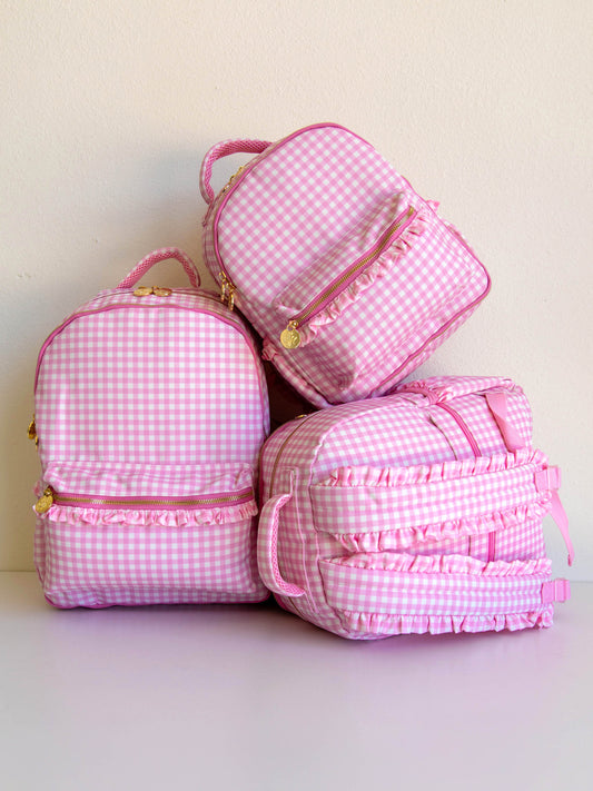 Ridley Backpack - Rosey Pink Gingham