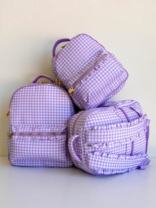 Ridley Backpack - Lavender Gingham