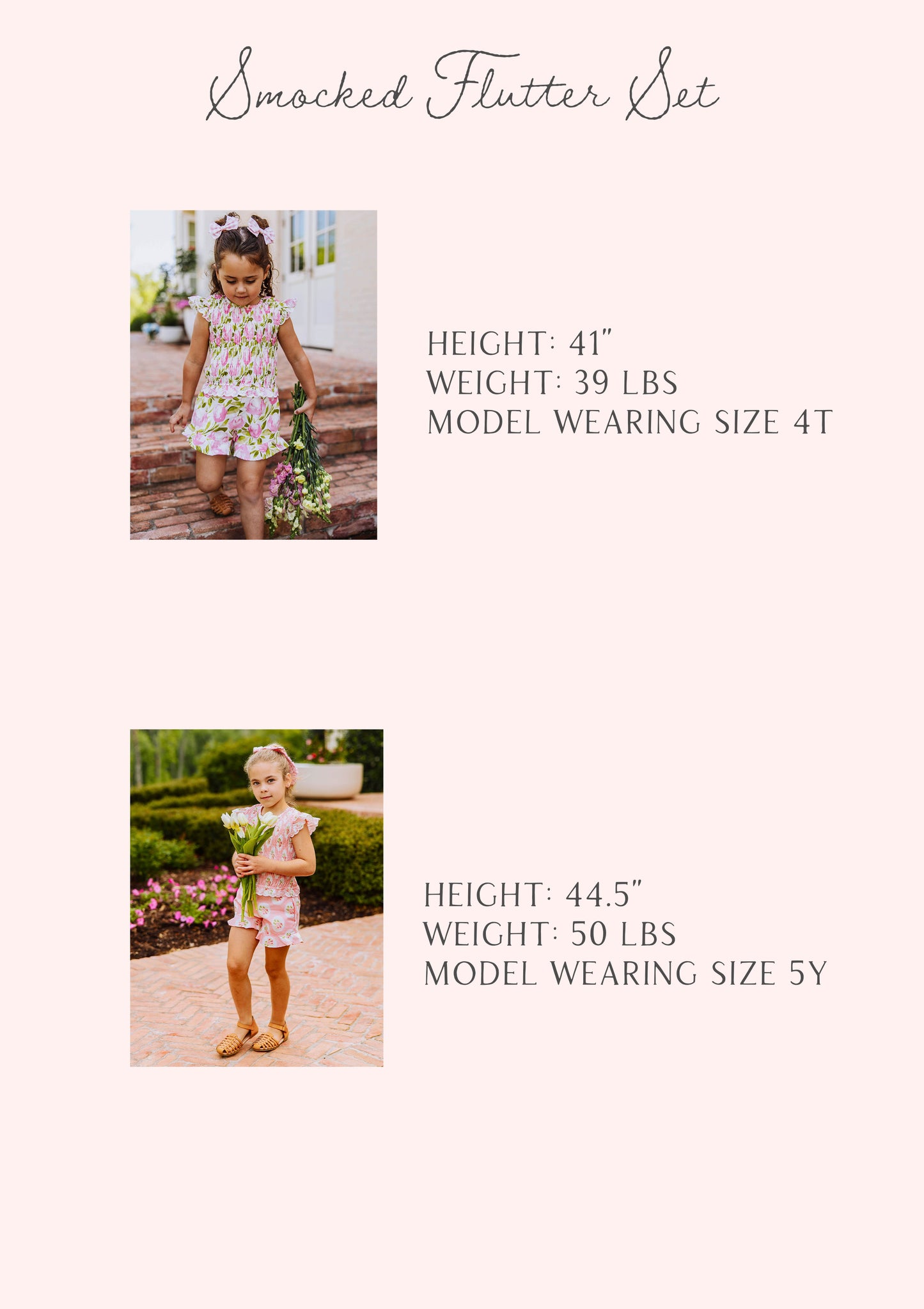 Smocked Flutter Set - Kiwi Roses