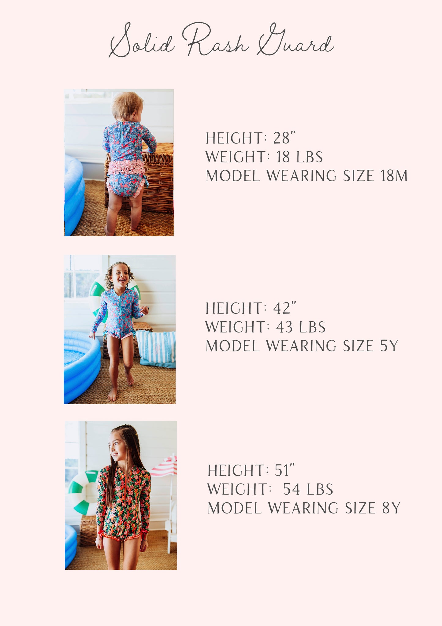 Solid Rash Guard - Pink Elephants