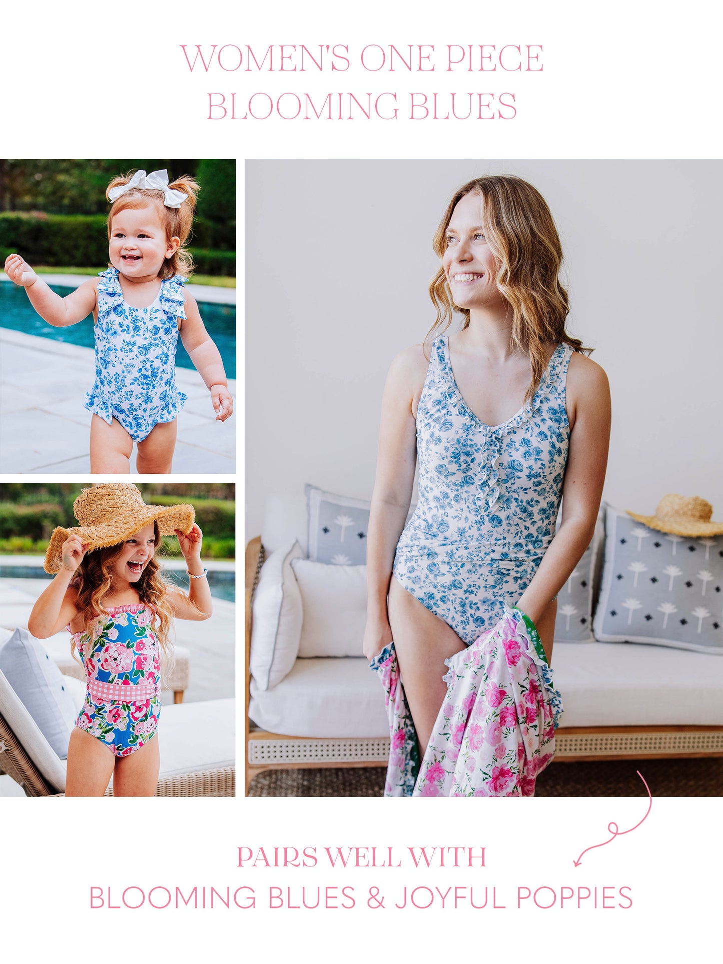 Women's One Piece - Blooming Blues