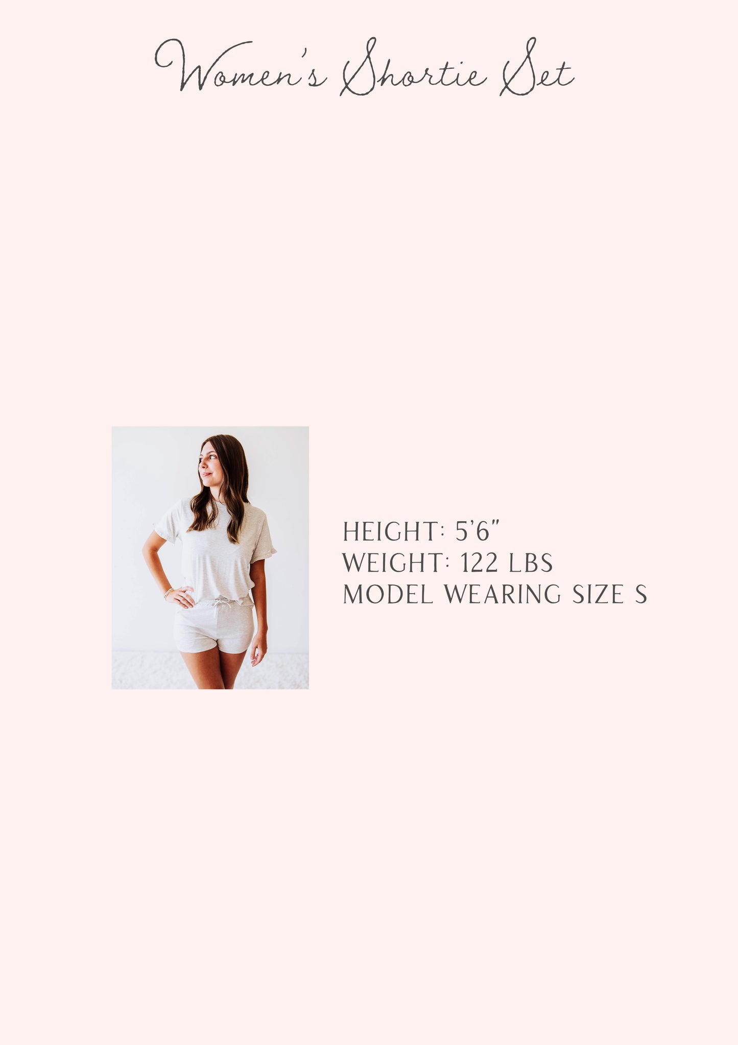 Women's Shortie Set - Ash Gray