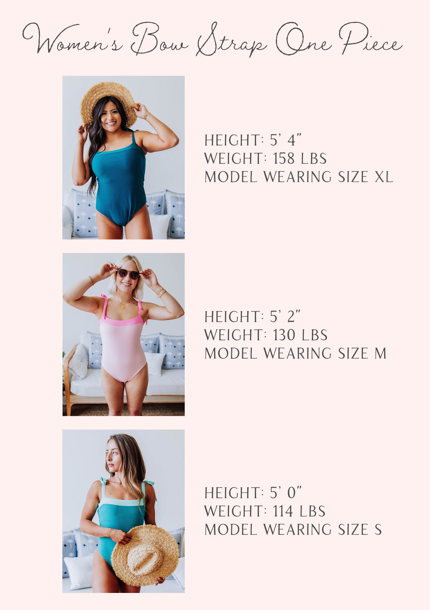 Women's Bow Strap One Piece - Mermaid Green