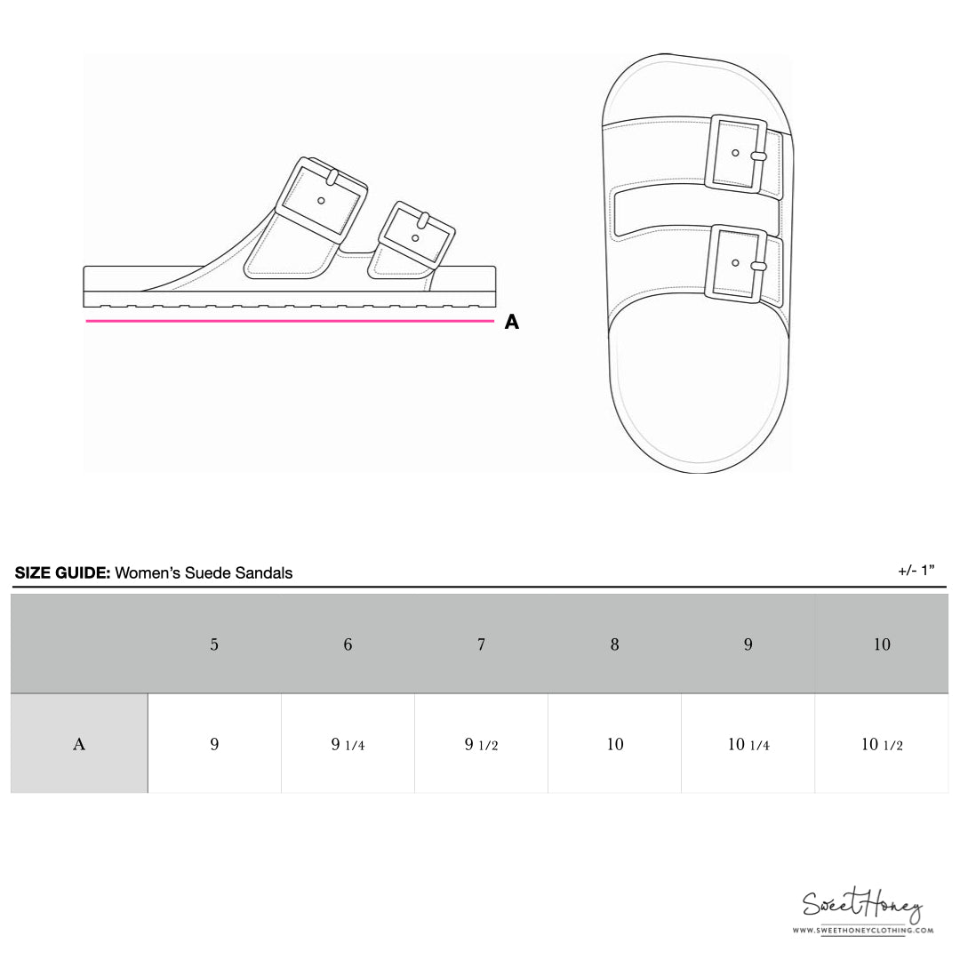 Women's SweetHoney Suede Sandals - Brown