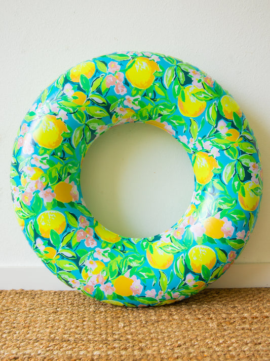 Large Swim Tube - Bright Lemon Floral