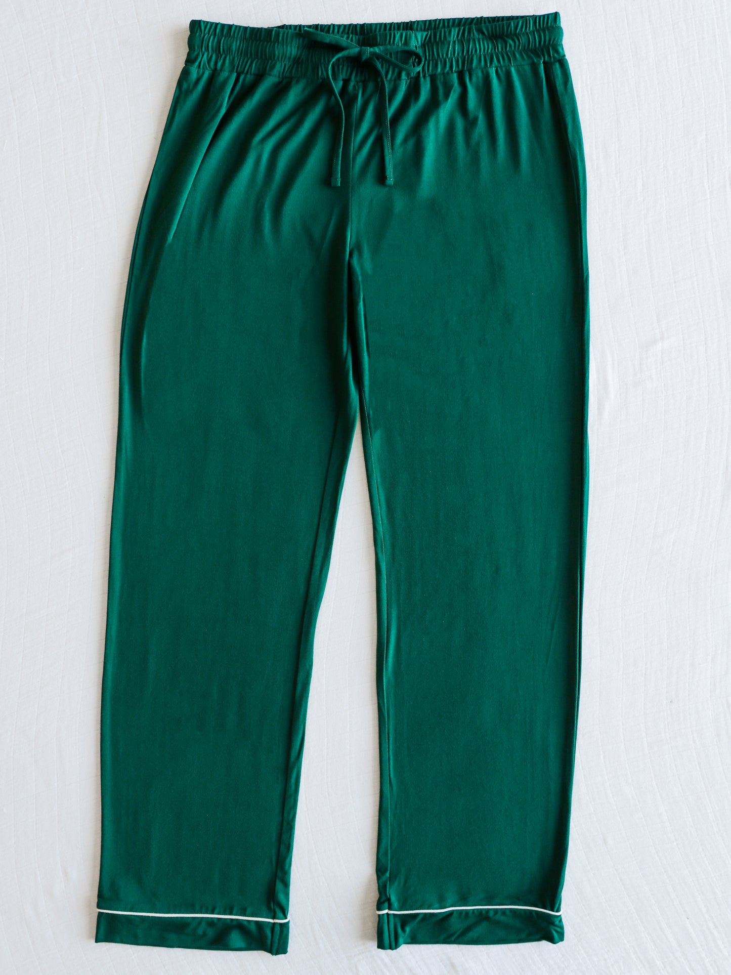 Women's Relaxed Pajama Set - Dark Emerald