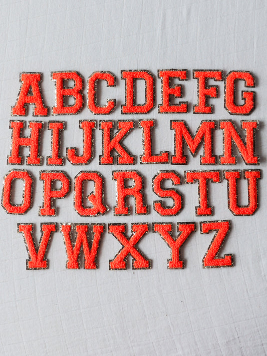 Small Letter Patch - Sunburst Orange