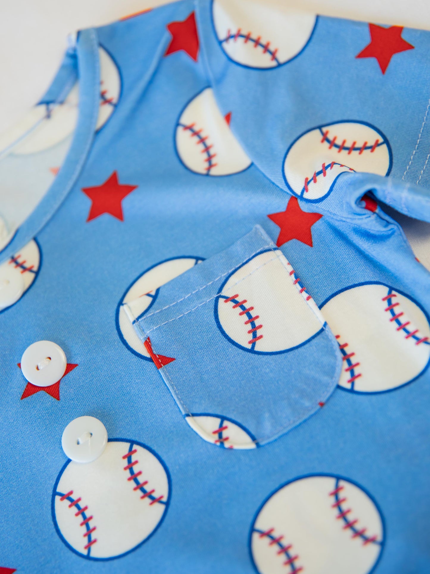 Cloud Fitted Short Set Pajamas - Allstar Baseball