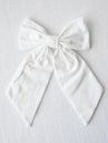 Small Long Tail Bow - White