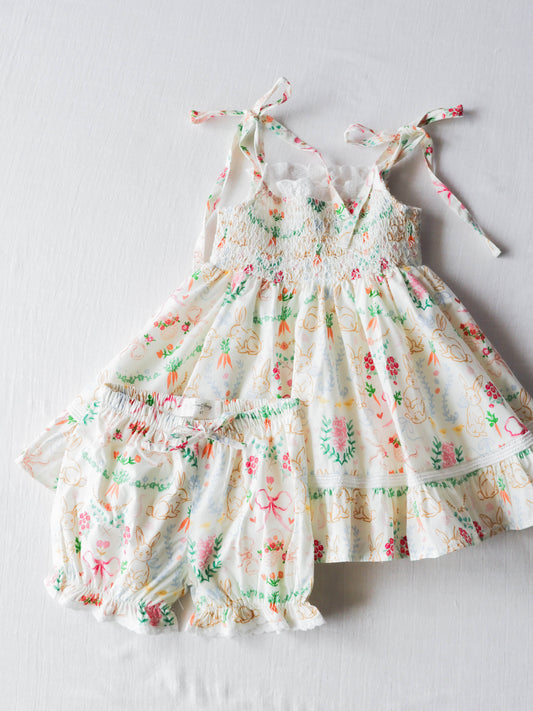 Audrey Smocked Dress - Down the Bunny Trail