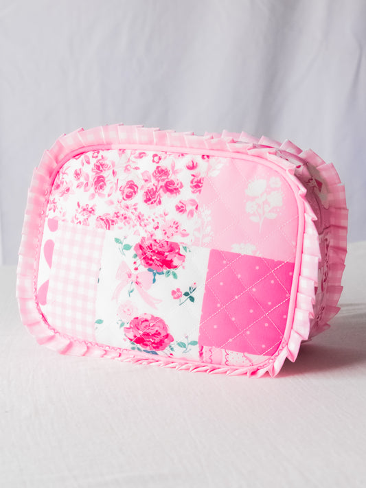 Ruffled Cosmetic Bag - Flower Patch Mix