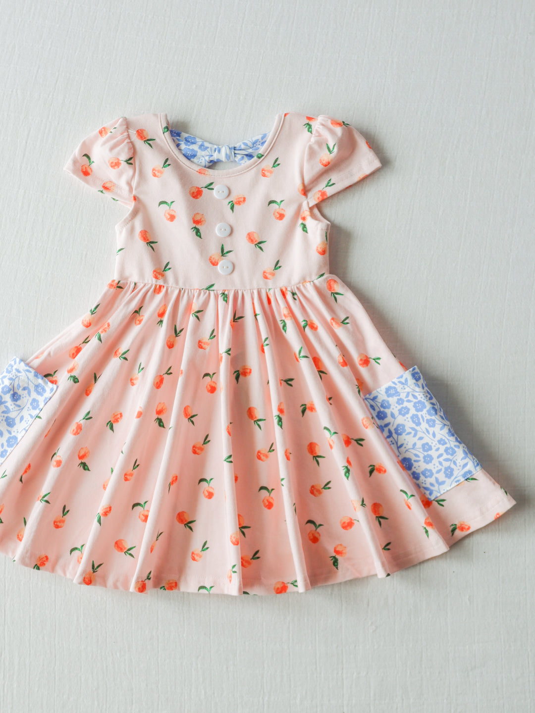 Flair Dress - Peaches - SweetHoney Clothing